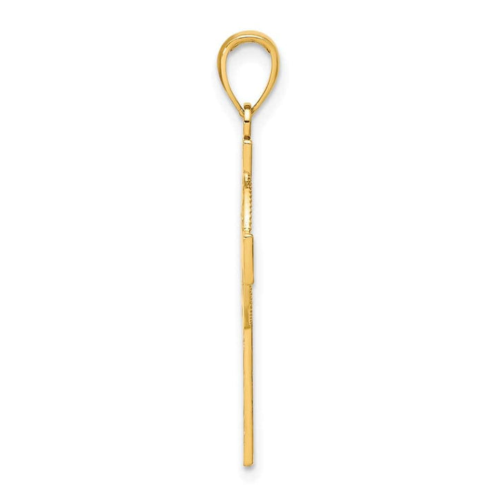 10K Yellow Gold Large Celtic Cross with Eternity Circle Pendant