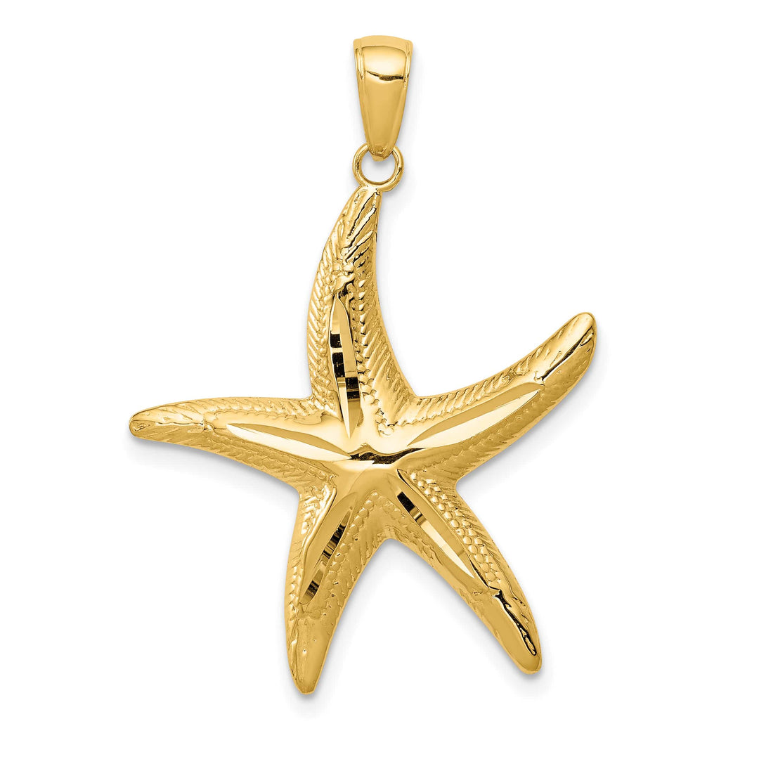 10K Yellow Gold Large D.C. Starfish Pendant