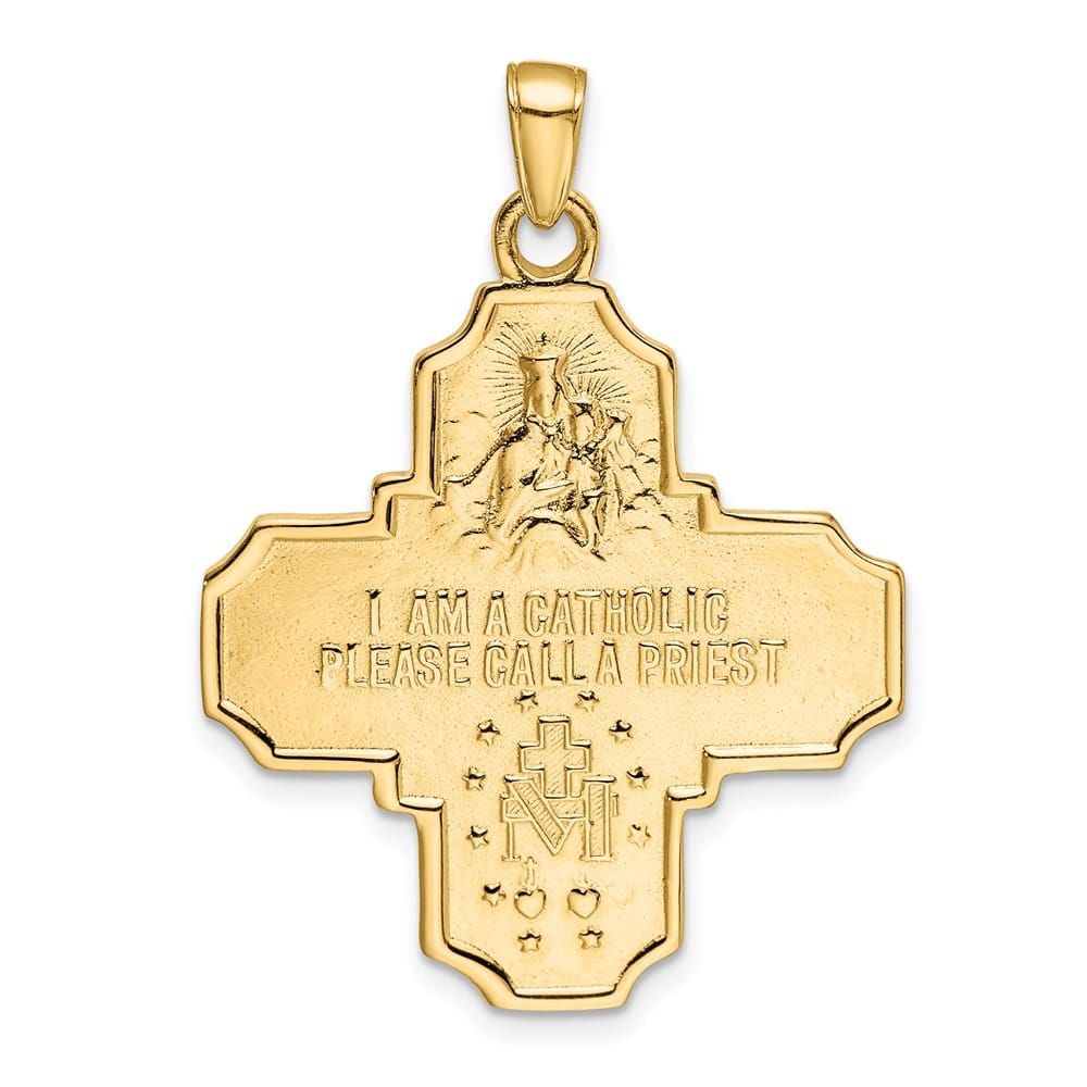 10K Yellow Gold Large Four-Way Medal