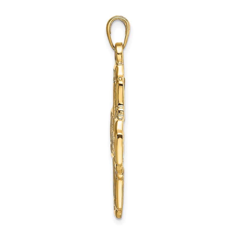 10K Yellow Gold Large Four-Way Medal