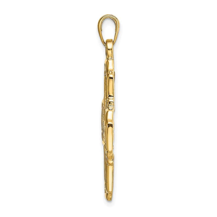10K Yellow Gold Large Four-Way Medal