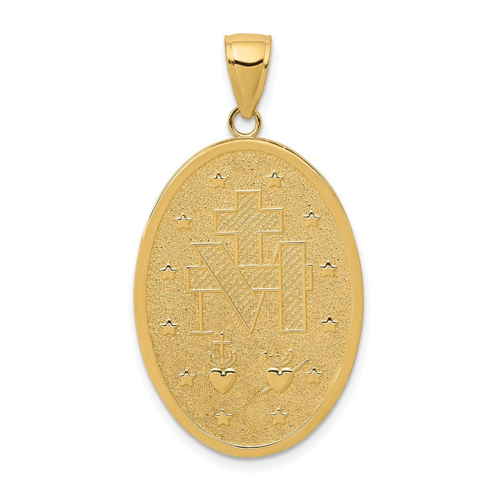 10K Yellow Gold Large Oval Miraculous Medal