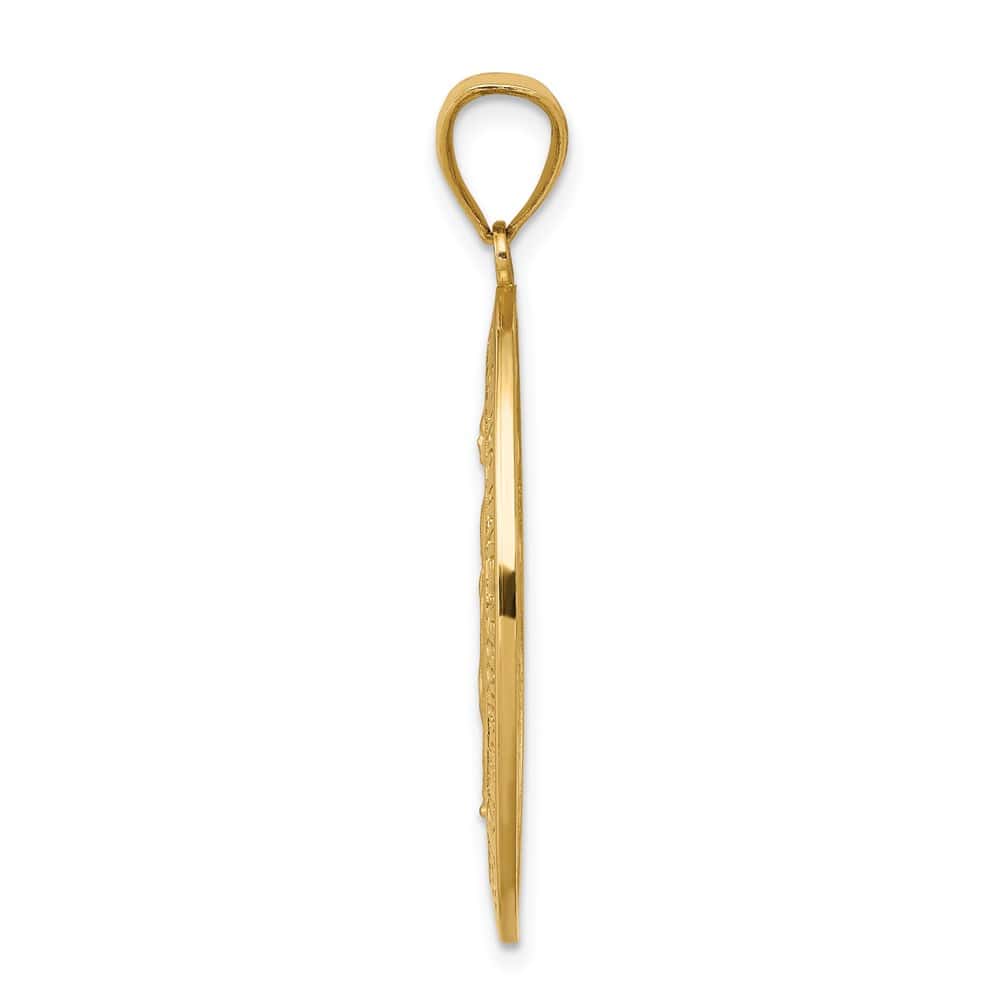 10K Yellow Gold Large Oval Miraculous Medal