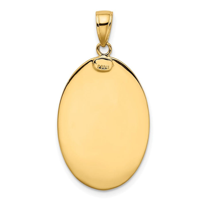 10K Yellow Gold Large Oval St. Christopher Medal