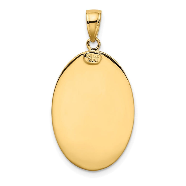 10K Yellow Gold Large Oval St. Christopher Medal