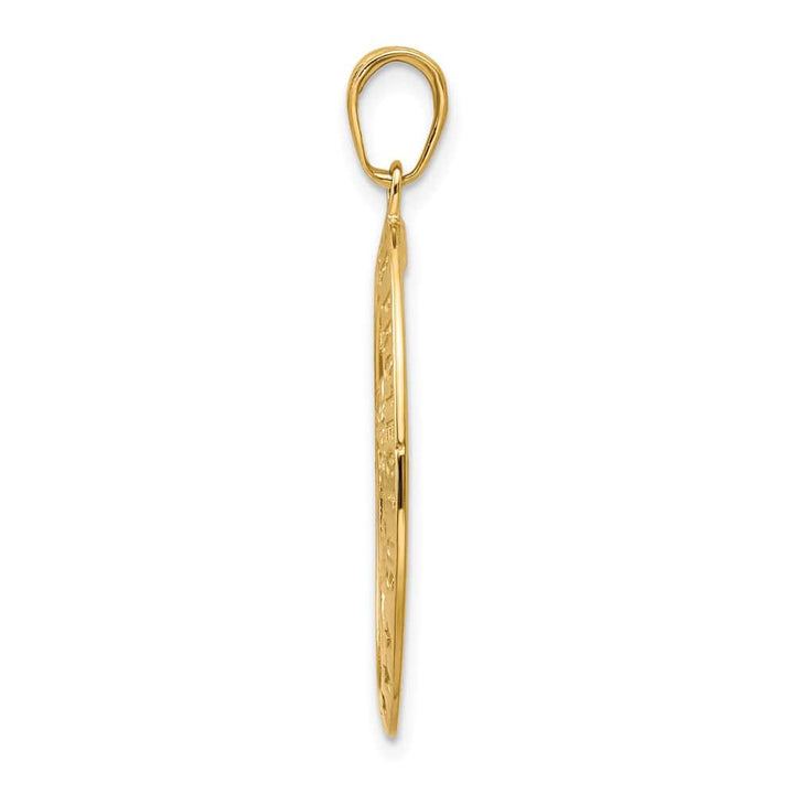 10K Yellow Gold Large Oval St. Christopher Medal