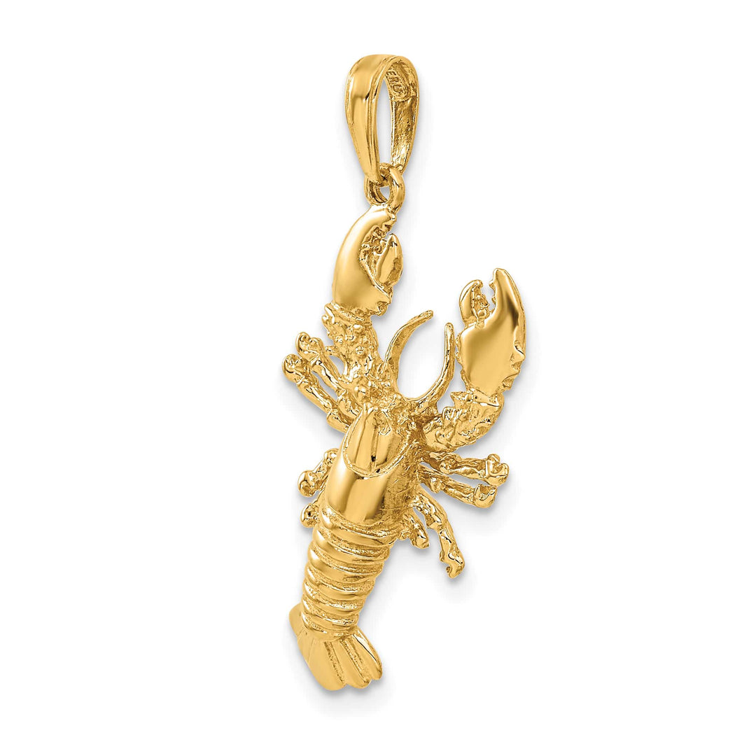 10K Yellow Gold Large Polished Lobster Pendant