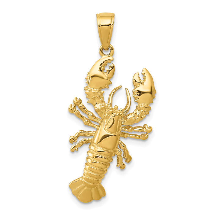 10K Yellow Gold Large Polished Lobster Pendant