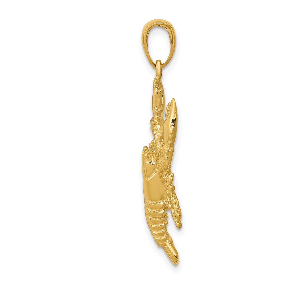 10K Yellow Gold Large Polished Lobster Pendant