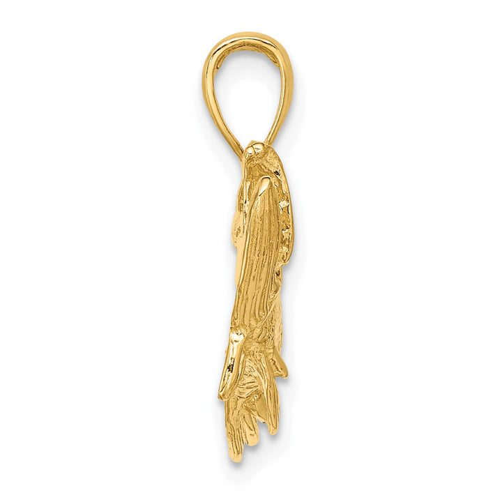 10K Yellow Gold Large Tarpon Fish with Open Mouth Charm
