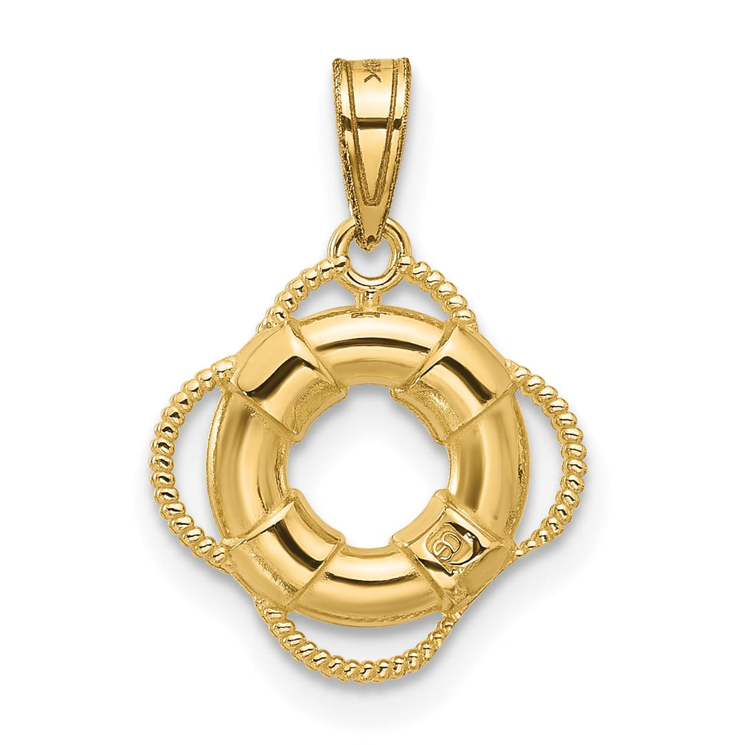 10K Yellow Gold Life Preserver Charm