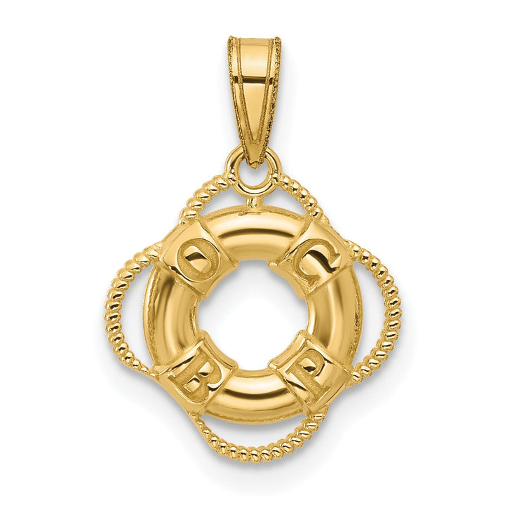 10K Yellow Gold Life Preserver Charm