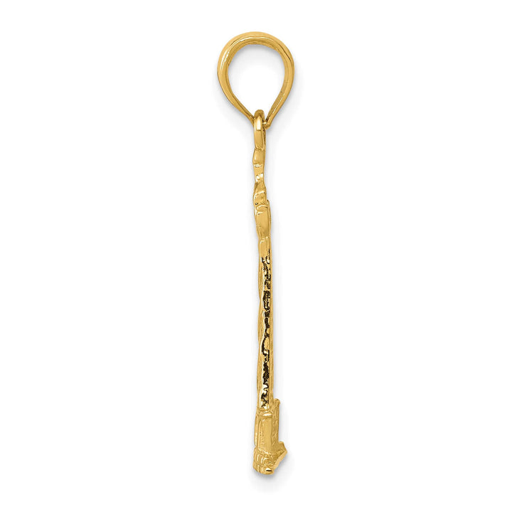 10K Yellow Gold Lighthouse Pendant, Large