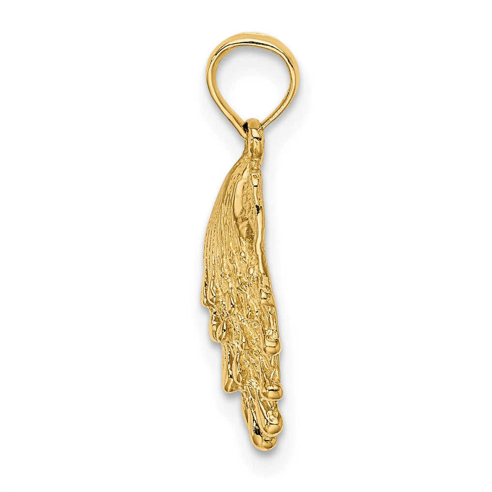 10K Yellow Gold Lions Paw Shell Charm, Small