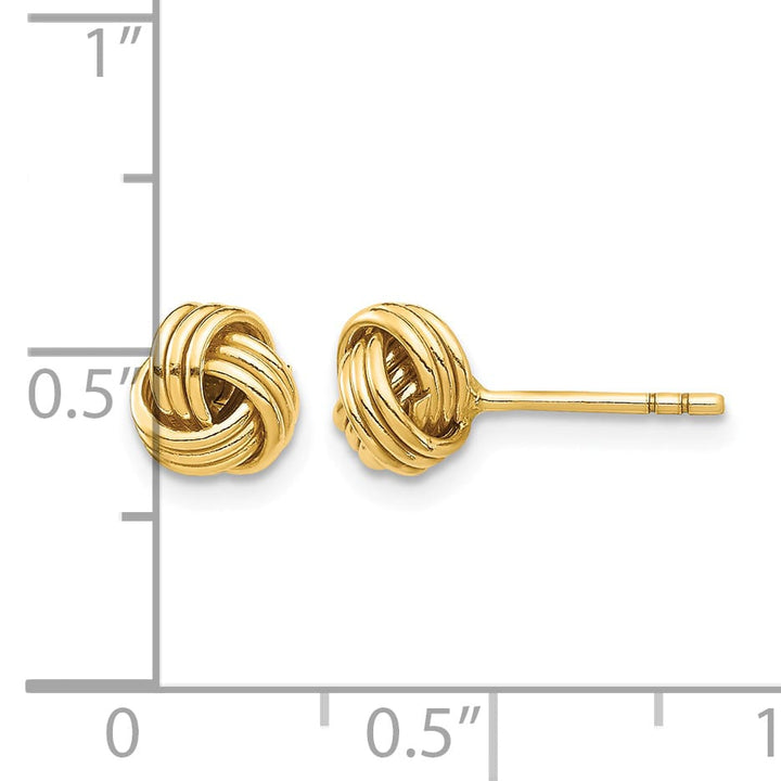 10k Yellow Gold Love Knot Post Earring