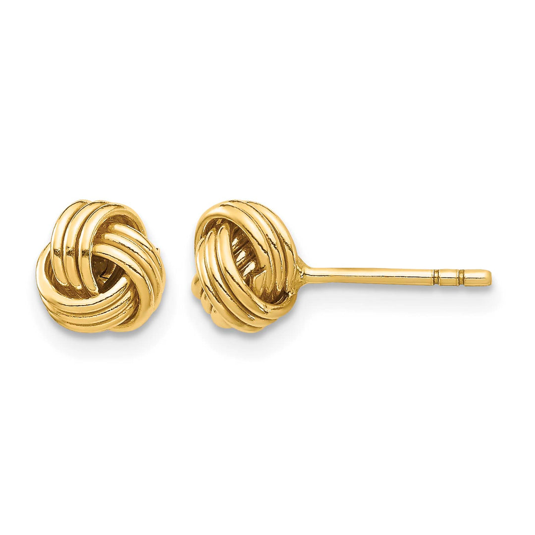 10k Yellow Gold Love Knot Post Earring