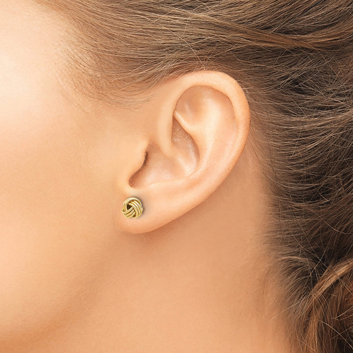 10k Yellow Gold Love Knot Post Earring