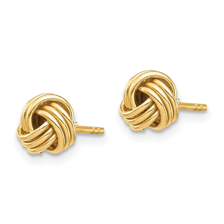 10k Yellow Gold Love Knot Post Earring