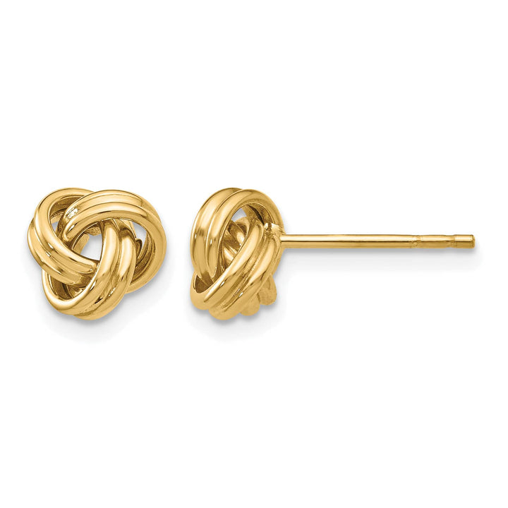 10k Yellow Gold Love Knot Post Earrings