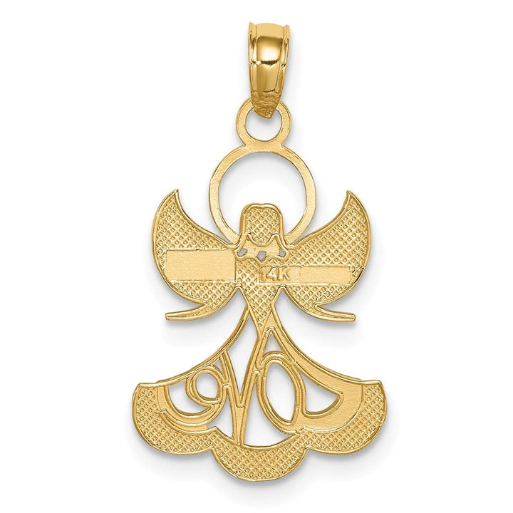 10K Yellow Gold Love Skirt Angel Pendant