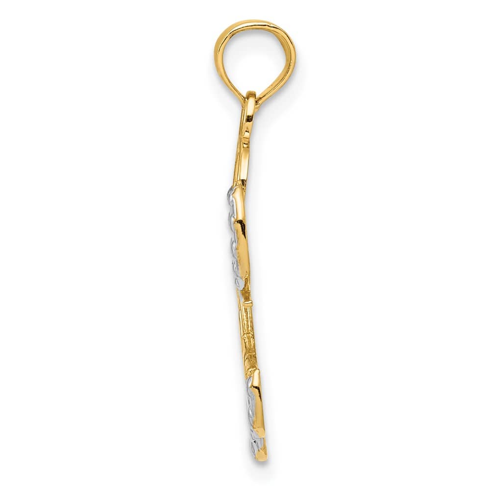 10K Yellow Gold Love Skirt Angel Pendant