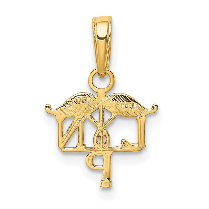 10K Yellow Gold LPN Symbol Pendant