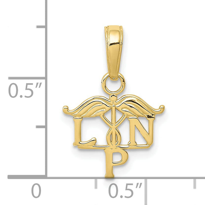 10K Yellow Gold LPN Symbol Pendant