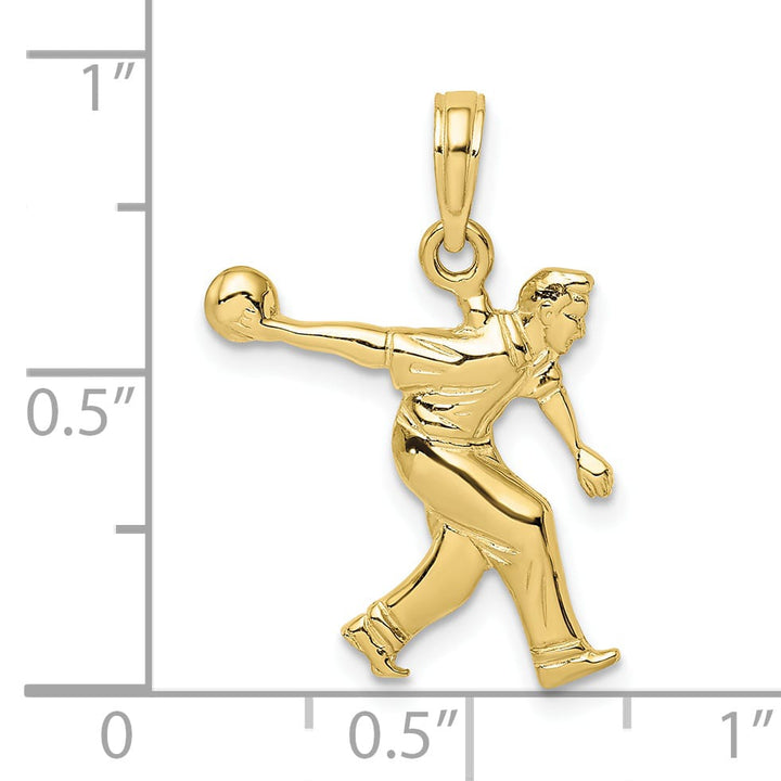 10K Yellow Gold Male Bowler Charm