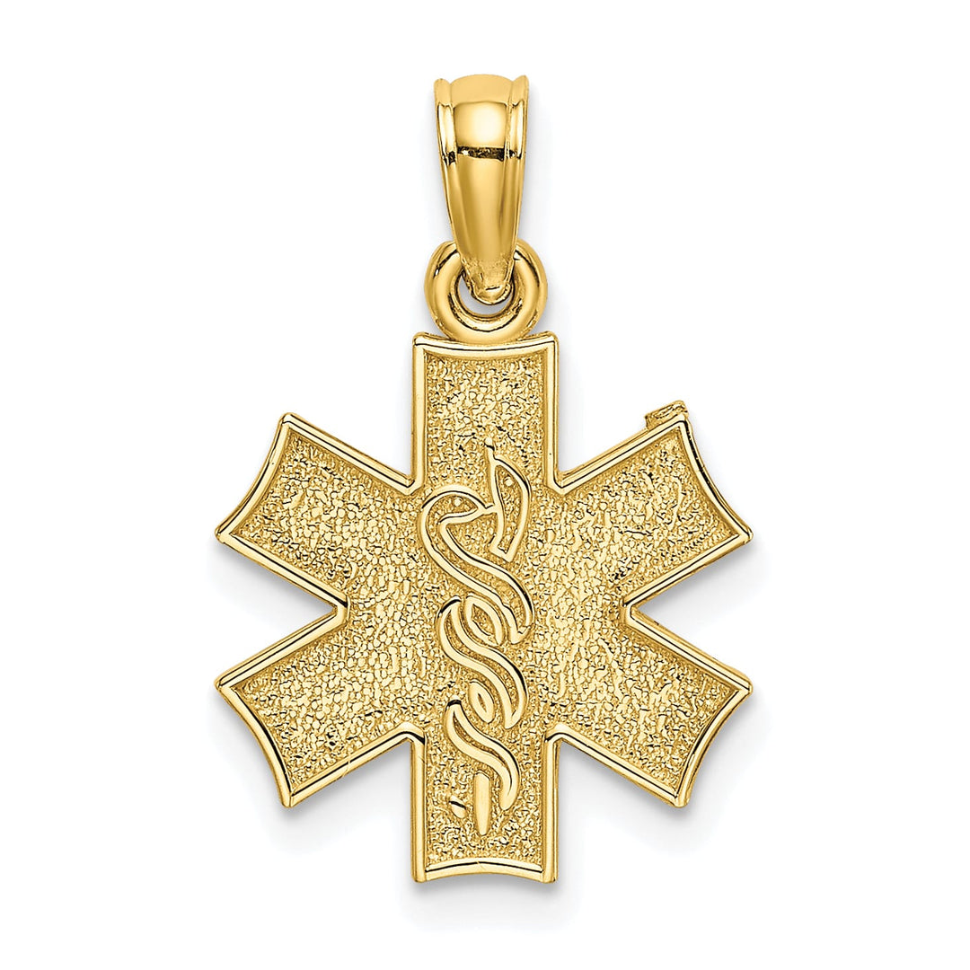 10K Yellow Gold Medical Symbol Pendant