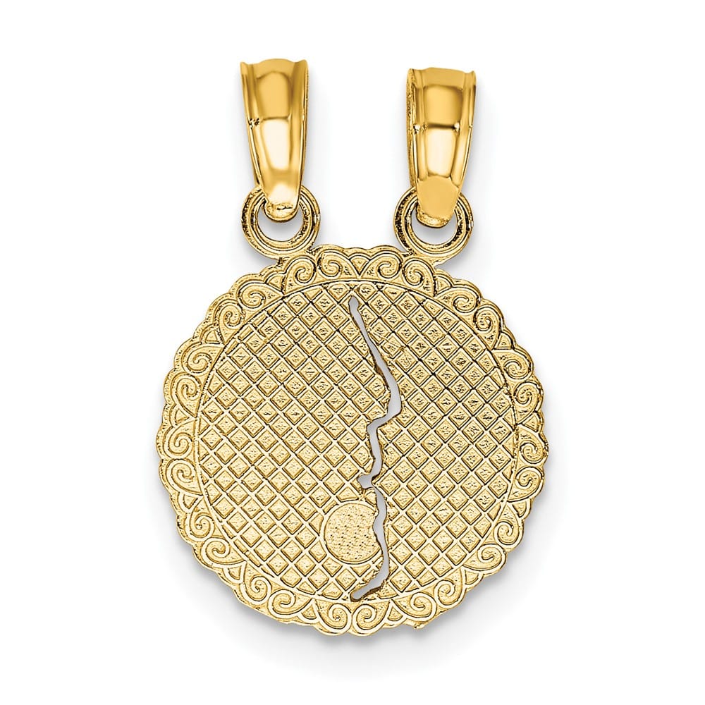 10K Yellow Gold Medium Best Friends Forever 2-Piece Pendant