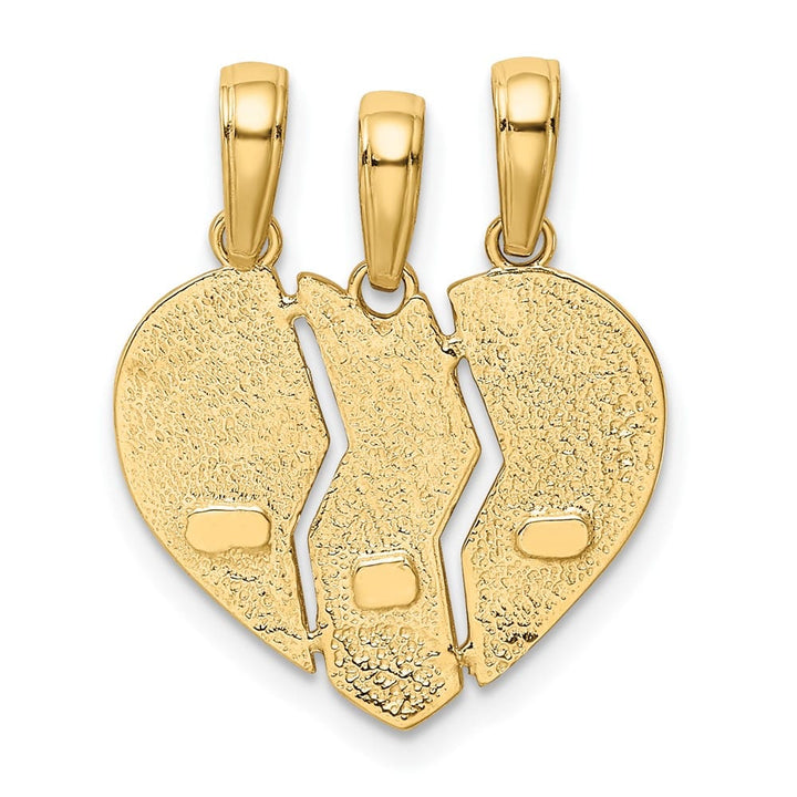 10K Yellow Gold Medium Big Sis / MOM / Lil Sis 3-Piece Charm