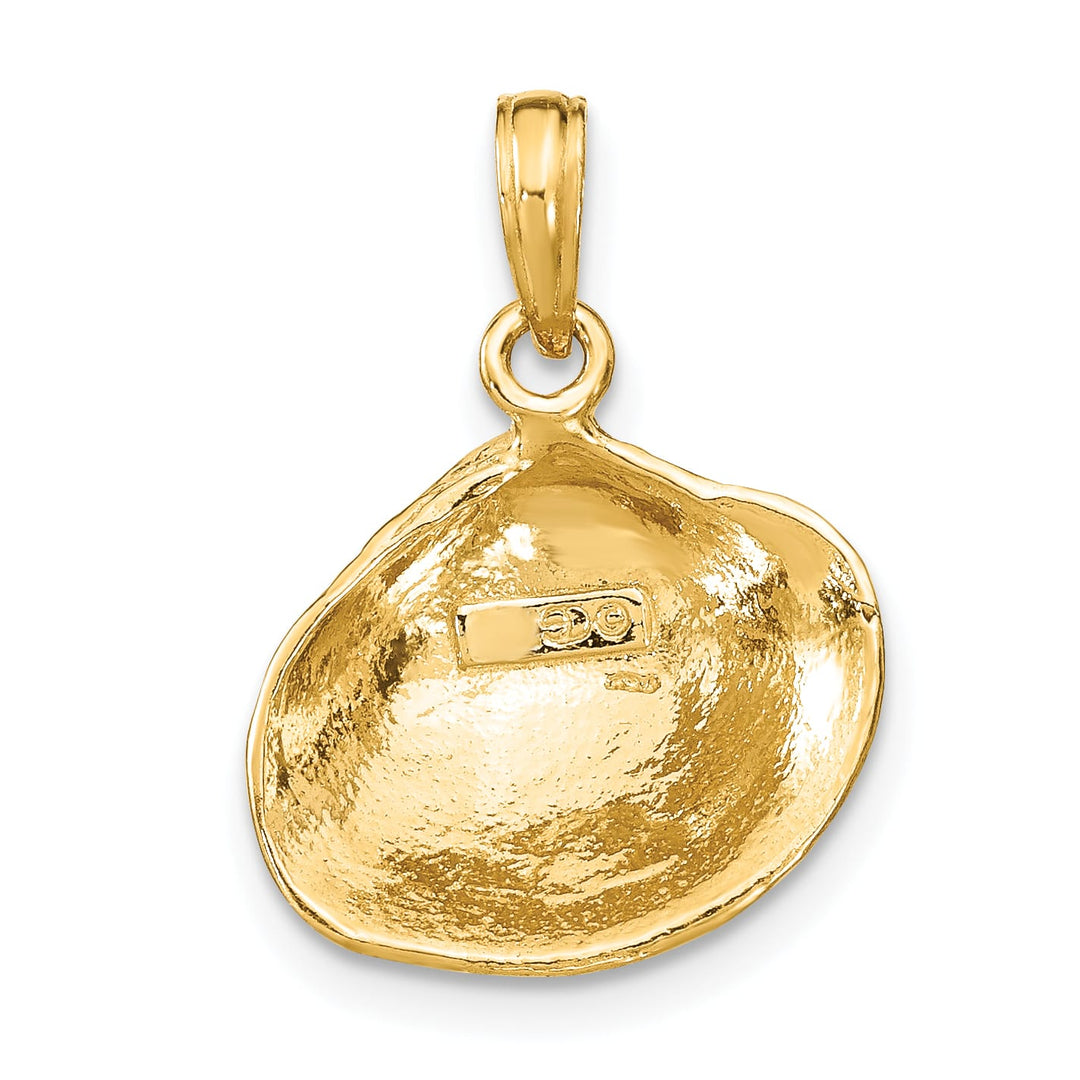 10K Yellow Gold Medium Clam Shell Pendant