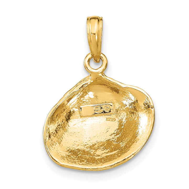 10K Yellow Gold Medium Clam Shell Pendant