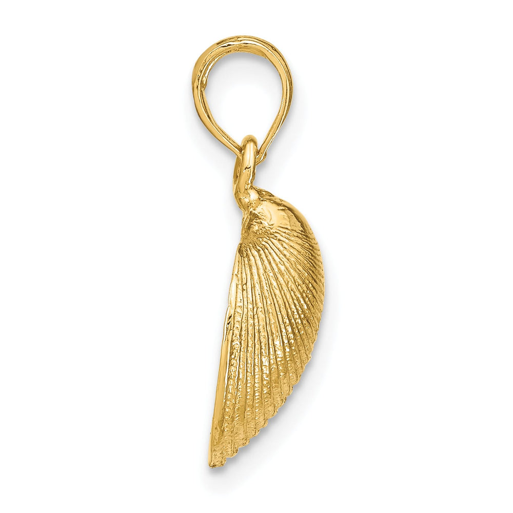 10K Yellow Gold Medium Clam Shell Pendant