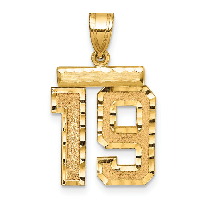 10K Yellow Gold Medium D.C. Number 19 Charm