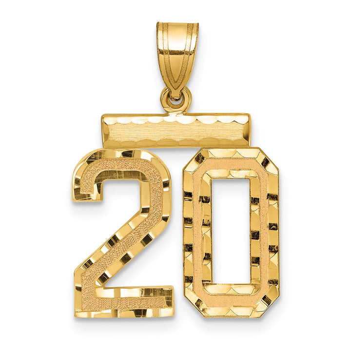 10K Yellow Gold Medium D.C. Number 20 Charm