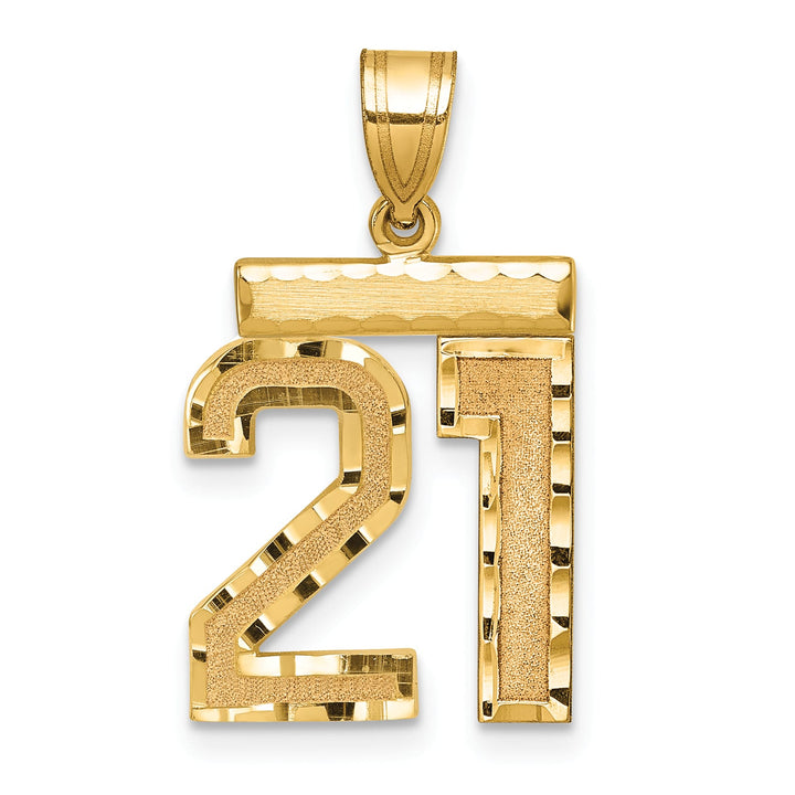 10K Yellow Gold Medium D.C. Number 21 Charm
