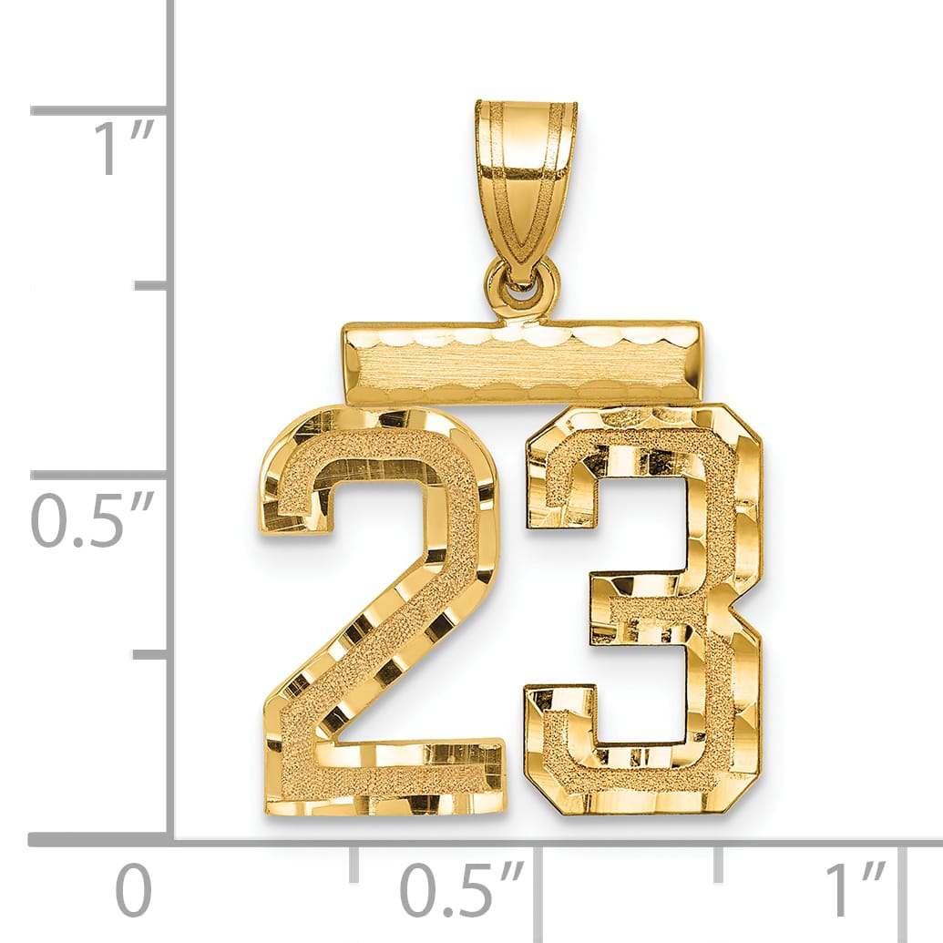 10K Yellow Gold Medium D.C. Number 23 Charm