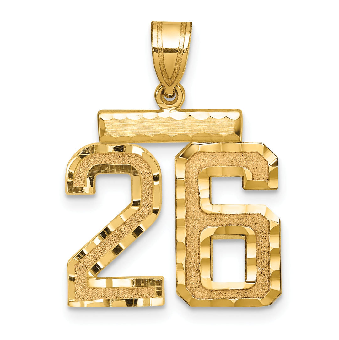 10K Yellow Gold Medium D.C. Number 26 Charm