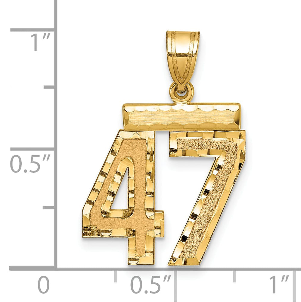 10K Yellow Gold Medium D.C. Number 47 Charm