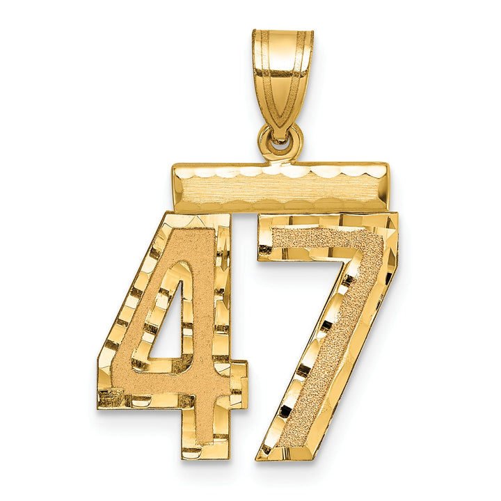 10K Yellow Gold Medium D.C. Number 47 Charm