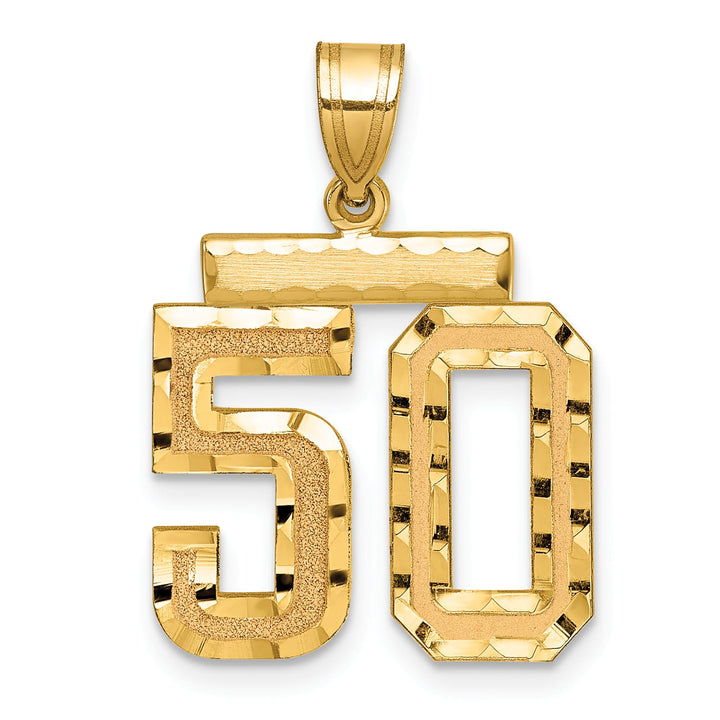 10K Yellow Gold Medium D.C. Number 50 Charm