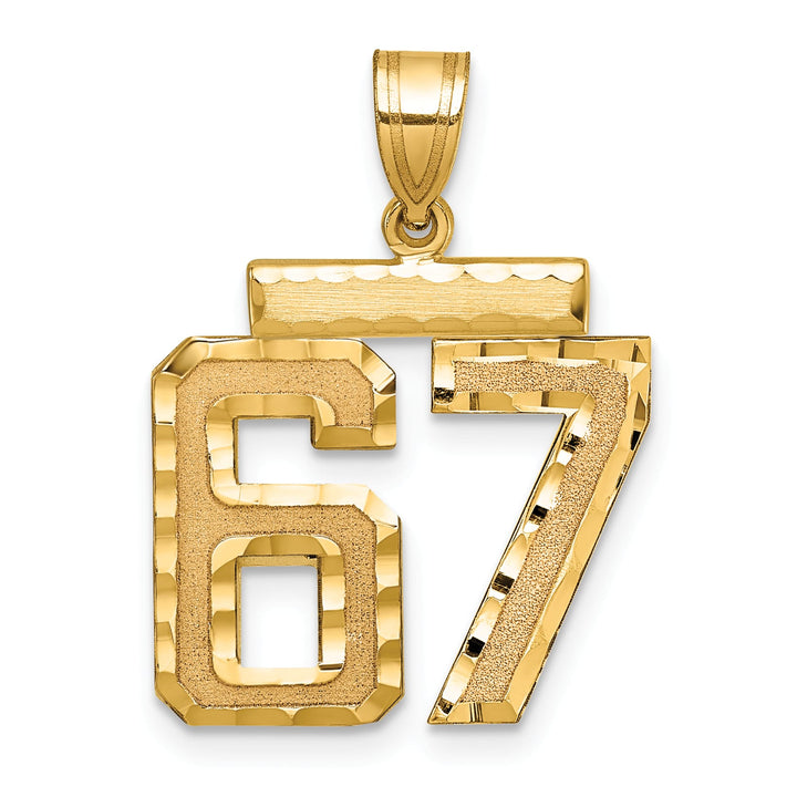 10K Yellow Gold Medium D.C. Number 67 Charm