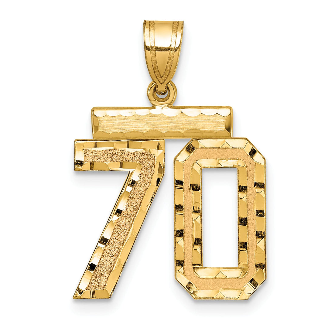 10K Yellow Gold Medium D.C. Number 70 Charm
