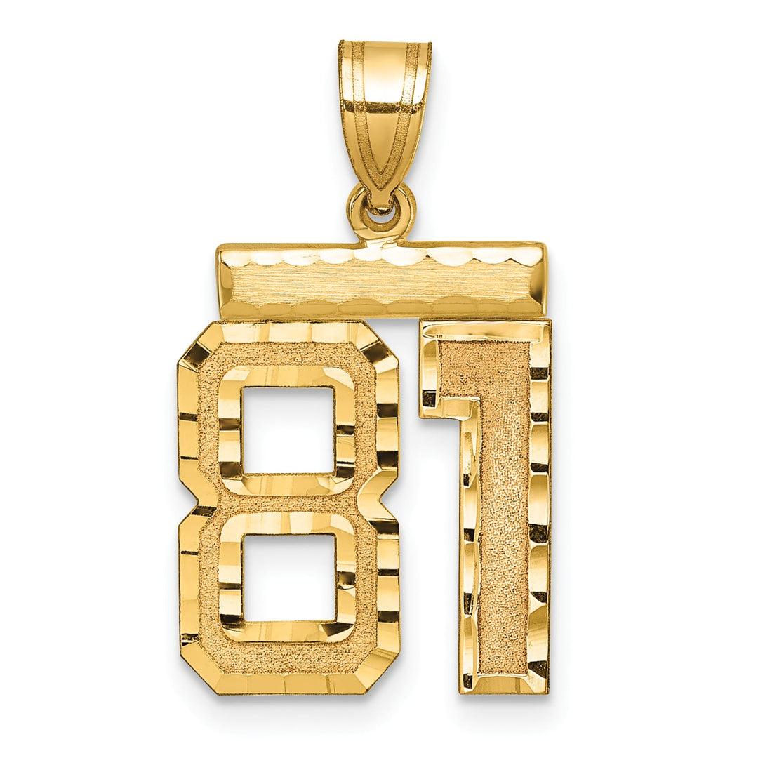 10K Yellow Gold Medium D.C. Number 81 Charm