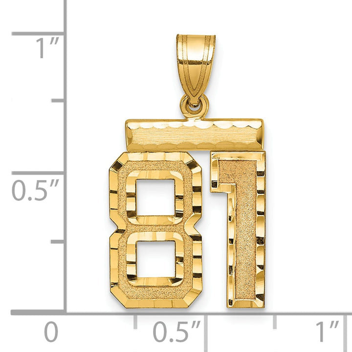 10K Yellow Gold Medium D.C. Number 81 Charm