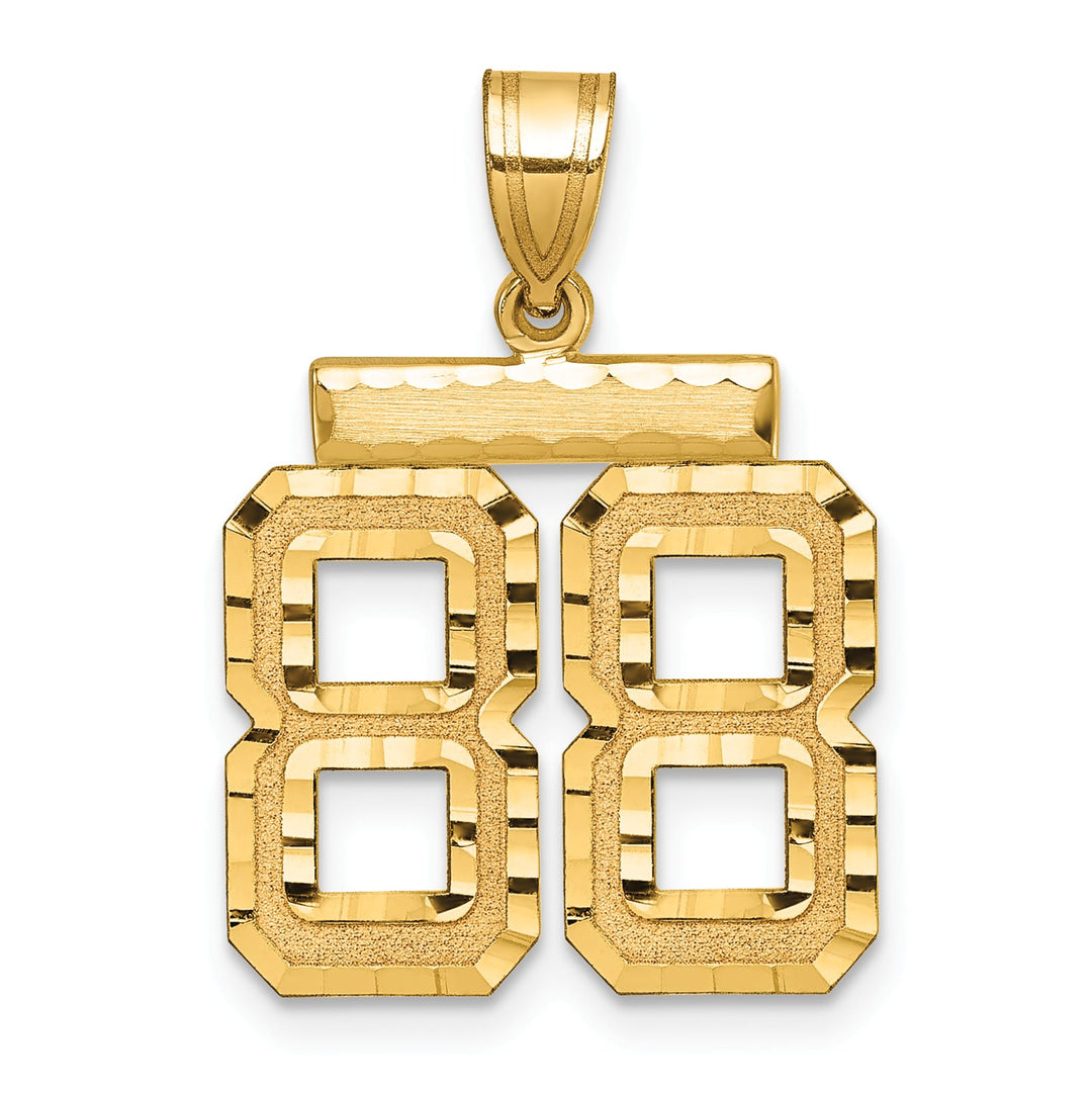 10K Yellow Gold Medium D.C. Number 88 Charm