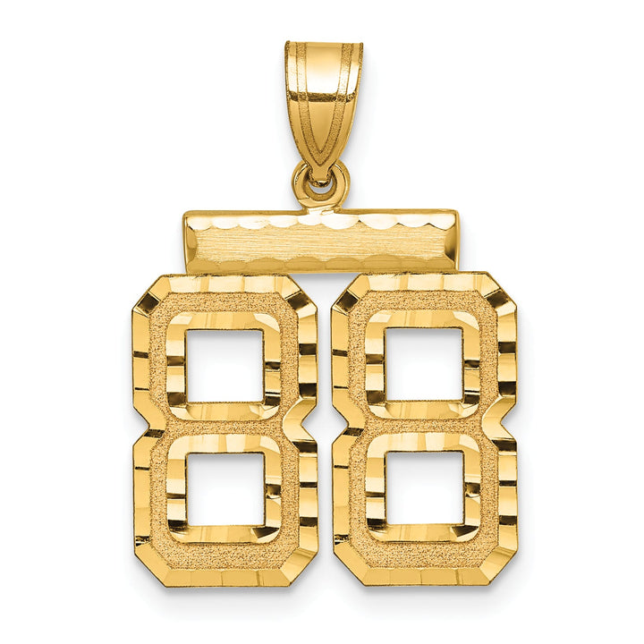 10K Yellow Gold Medium D.C. Number 88 Charm
