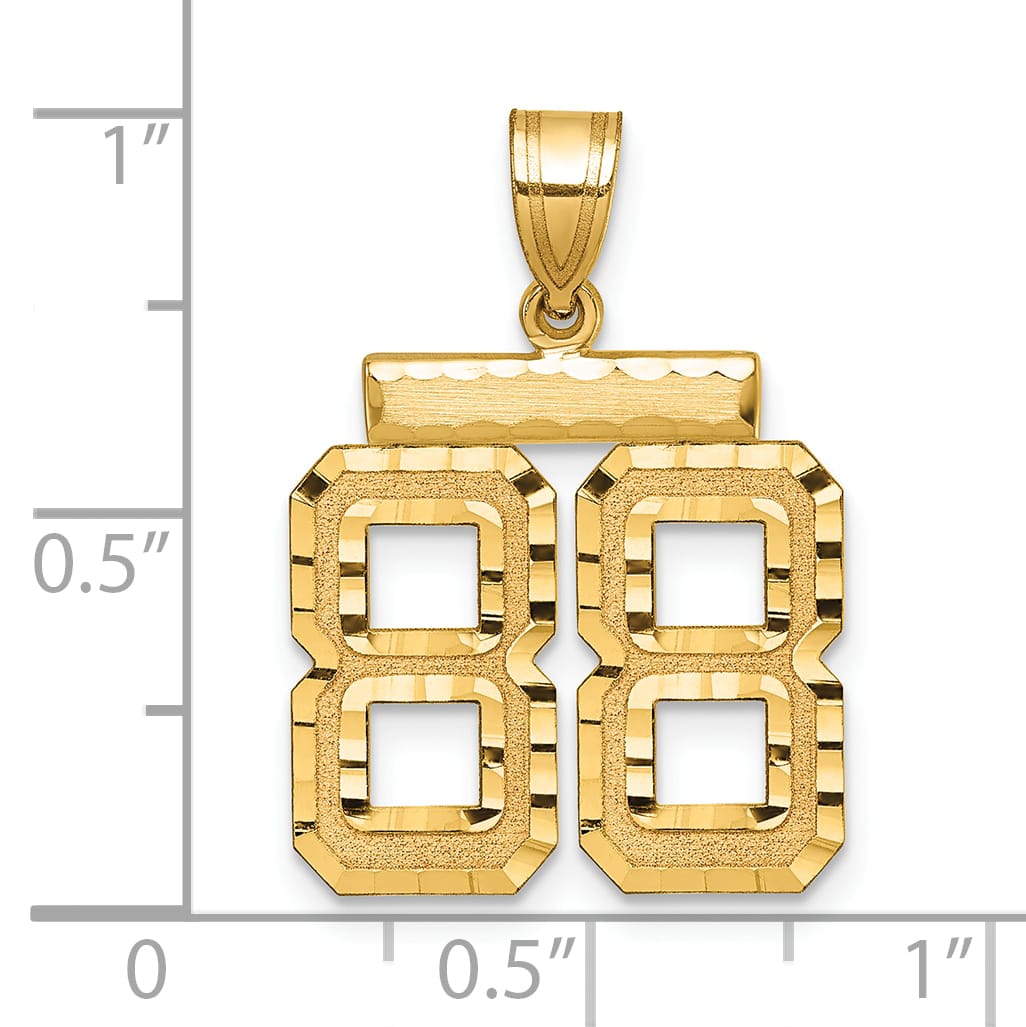 10K Yellow Gold Medium D.C. Number 88 Charm