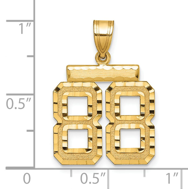 10K Yellow Gold Medium D.C. Number 88 Charm